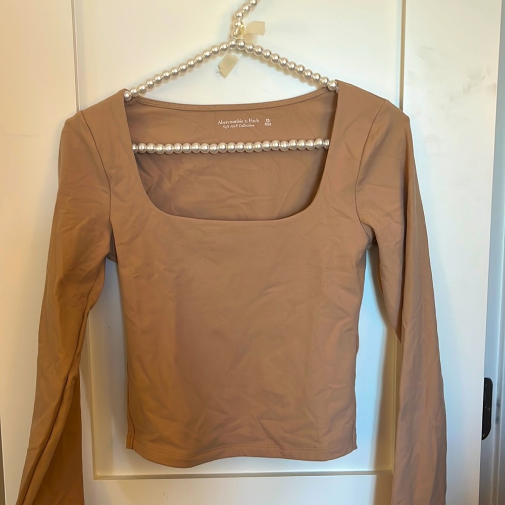 Abercrombie Nude Squareneck Top